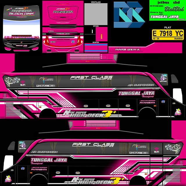 Livery Bussid Sadewa SHD, Bikin Desain Sendiri Juga Bisa, Lho!