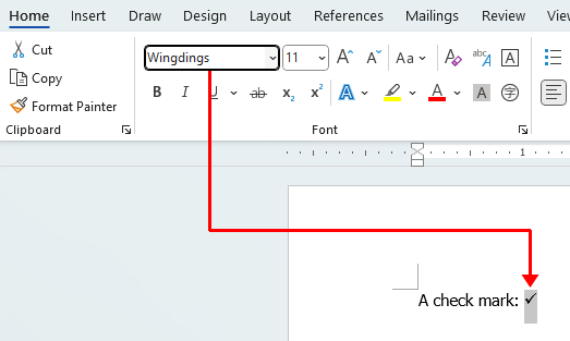 Cara Membuat Tanda Centang di Word, Font- Font yang Punya Tanda Centang Contohnya Wingdings