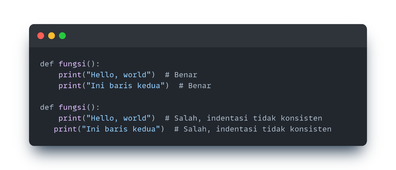 Cara Menulis Komentar di Python, Kesalahan yang Sering Dilakukan Pemula
