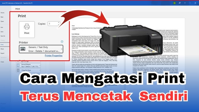 Printer Epson Terus Mencetak