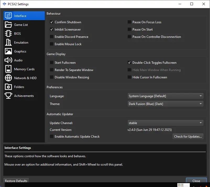 Download Pcsx2 tampilan antarmuka modern list game