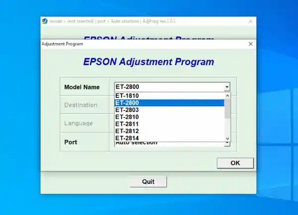 Resetter Epson ET-2800