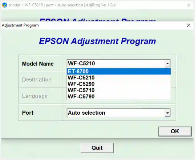 Download Resetter Epson WF-C5290