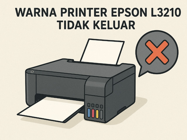 Epson L3210 Warna Biru Tidak Keluar