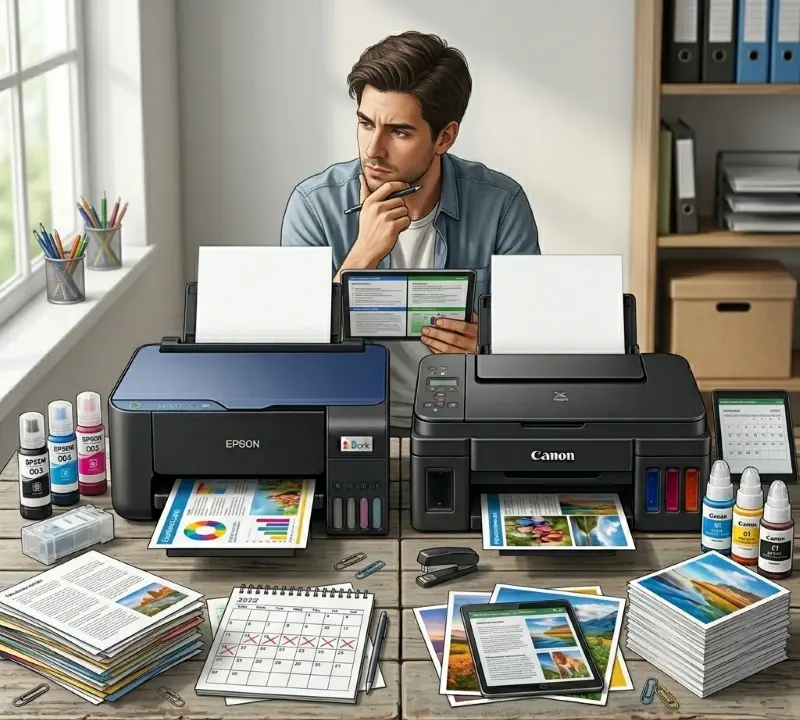 Epson L3210 vs Canon G3020, Uji Pemakaian Harian Mana yang Lebih Konsisten?