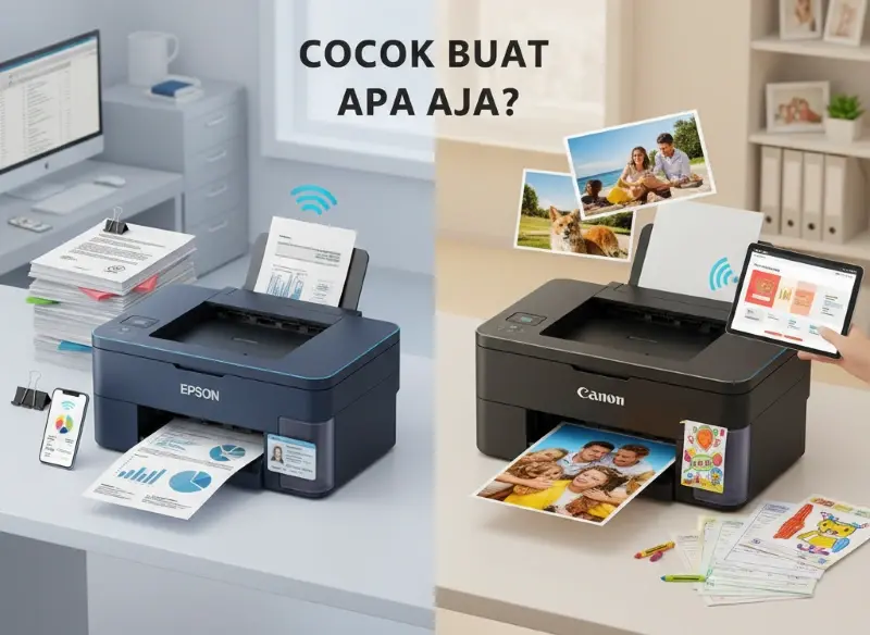 Epson L5290 vs Canon G3730, Cocok Buat Apa Aja?