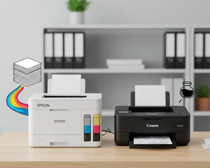 Epson EcoTank vs Canon Pixma, Epson EcoTank vs Canon Pixma Mana yang Lebih Hemat Tinta dan Cocok untuk Kebutuhan Cetak Sehari-hari?