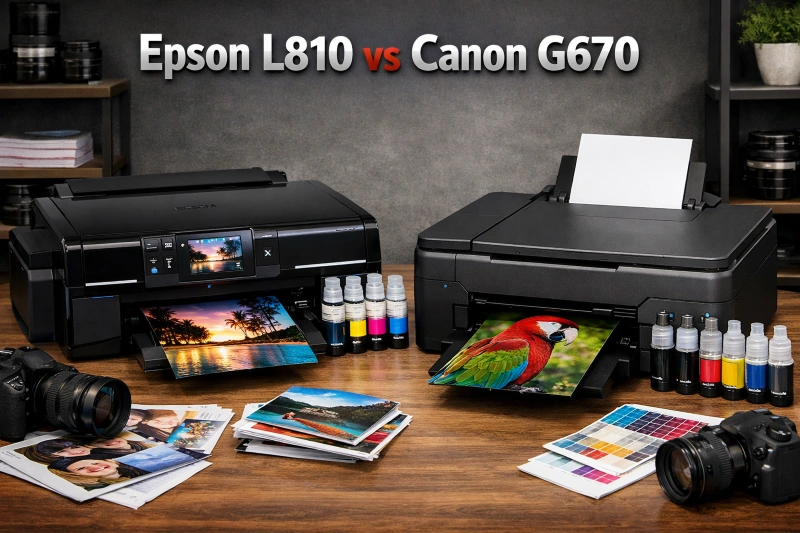 Epson L810 vs Canon G670, Epson L810 vs Canon G670 Pilih yang Mana Biar Nggak Nyesel? Ini Perbandingan Lengkapnya!