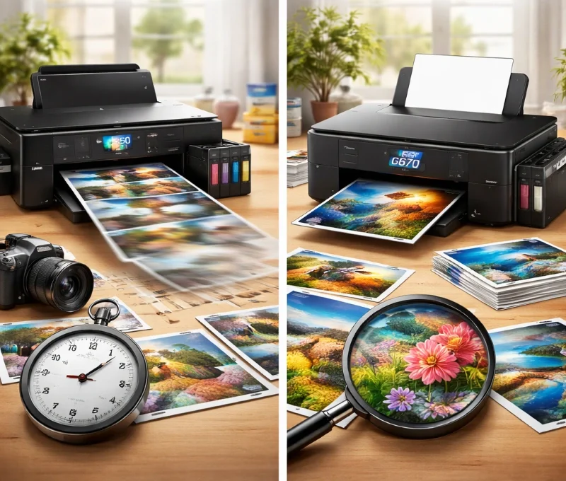 Epson L850 vs Canon G670, Kecepatan vs Kualitas