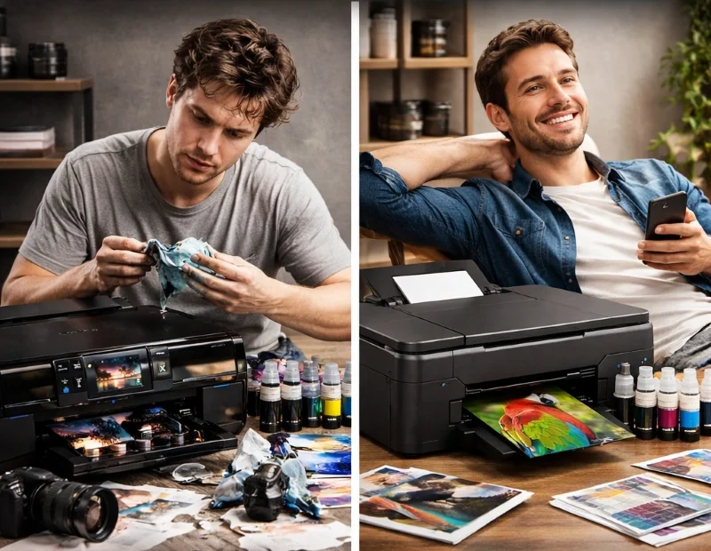 Epson L810 vs Canon G670, Perawatan Ribet atau Santai?