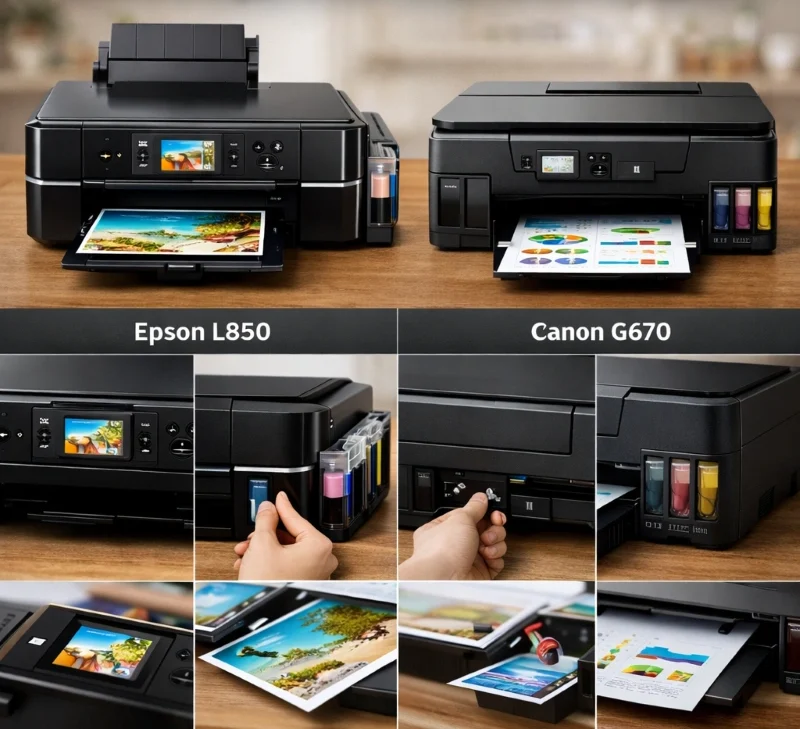 Epson L850 vs Canon G670, Perbandingan Detail untuk Kebutuhan Spesifik