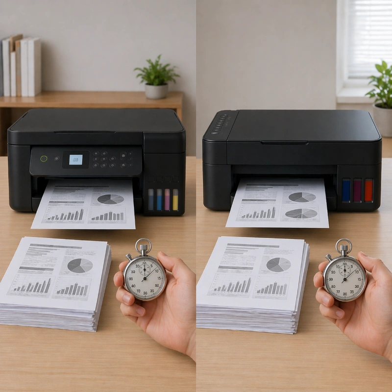 Epson L4260 vs Canon G2020, Perbandingan dari Sisi Kecepatan Kerja Nyata