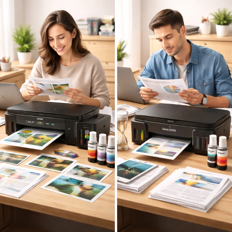 Epson L355 vs Canon G300, Uji Pemakaian Nyata Sehari-hari Dipakai Gimana?