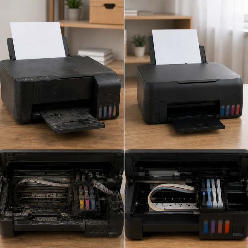Epson L3213 vs Canon G1735, Efek Jarang Dipakai dalam Jangka Panjang