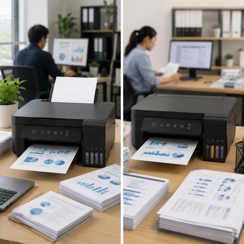 Epson L14158 vs Canon GX6070, Efisiensi Kerja dan Produktivitas Printer