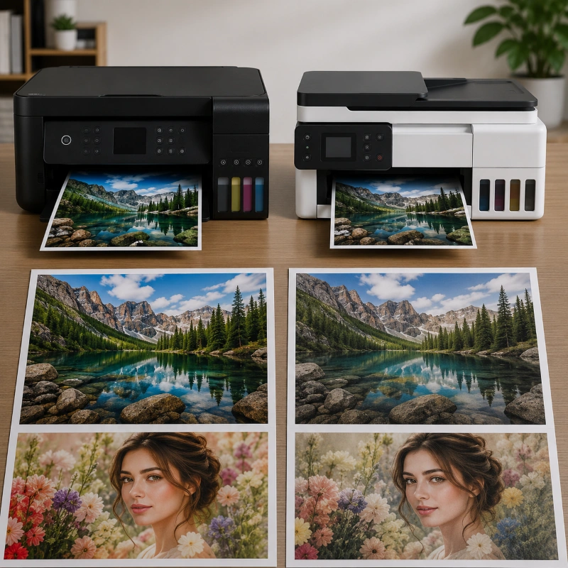 Epson L6299 vs Canon GX5070, Kualitas Hasil Cetak