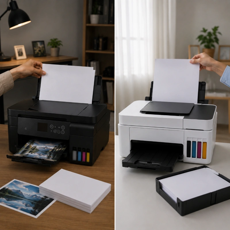 Epson L6280 vs Canon GX2070, Perbedaan Handling Kertas