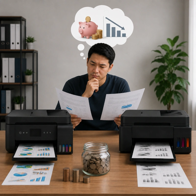 Epson L6190 vs Canon G6080, Biaya Total dalam Jangka Panjang