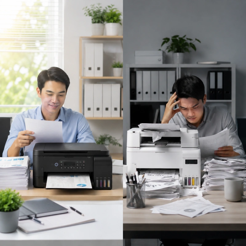 Epson L6294 vs Canon GX2040, Dampak ke produktivitas kerja