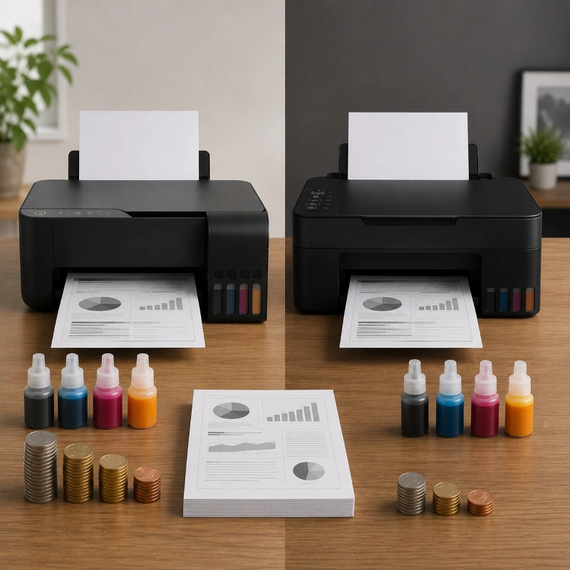 Epson L3158 vs Canon G3820, Efisiensi Tinta dan Biaya Operasional