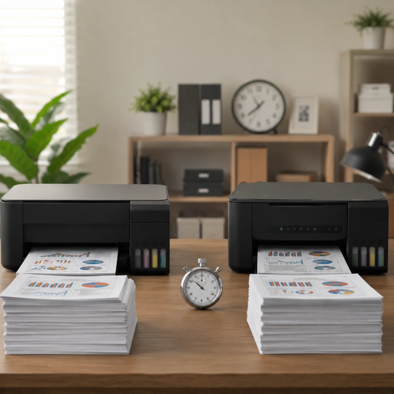 Epson L3217 vs Canon G2770, Efisiensi Waktu Saat Cetak Banyak