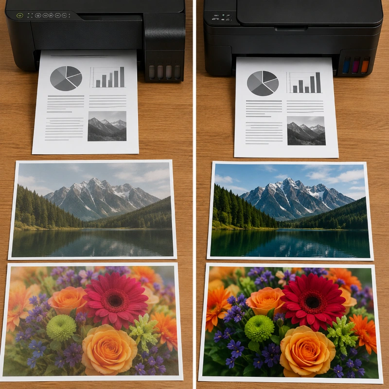 Epson L3257 vs Canon G3772, Hasil Cetak Dokumen vs Warna