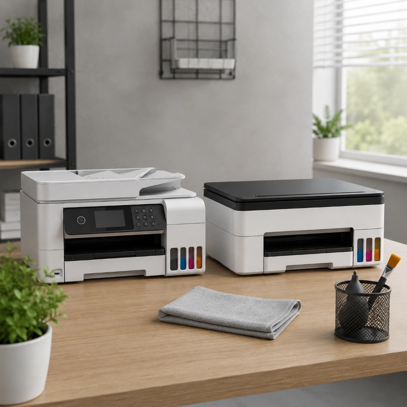 Epson ET-5800 vs Canon GX2050, Jaga Kebersihan Area Printer