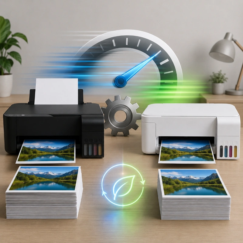 Epson L3268 vs Canon G3780, Kecepatan & Efisiensi