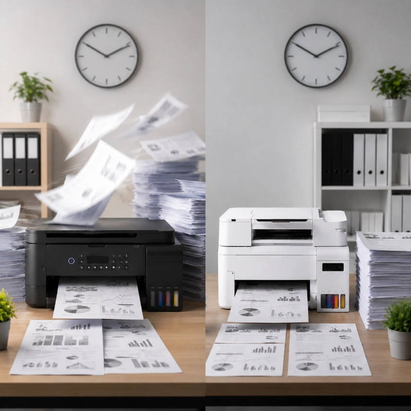 Epson L6294 vs Canon GX2040, Kecepatan vs Konsistensi