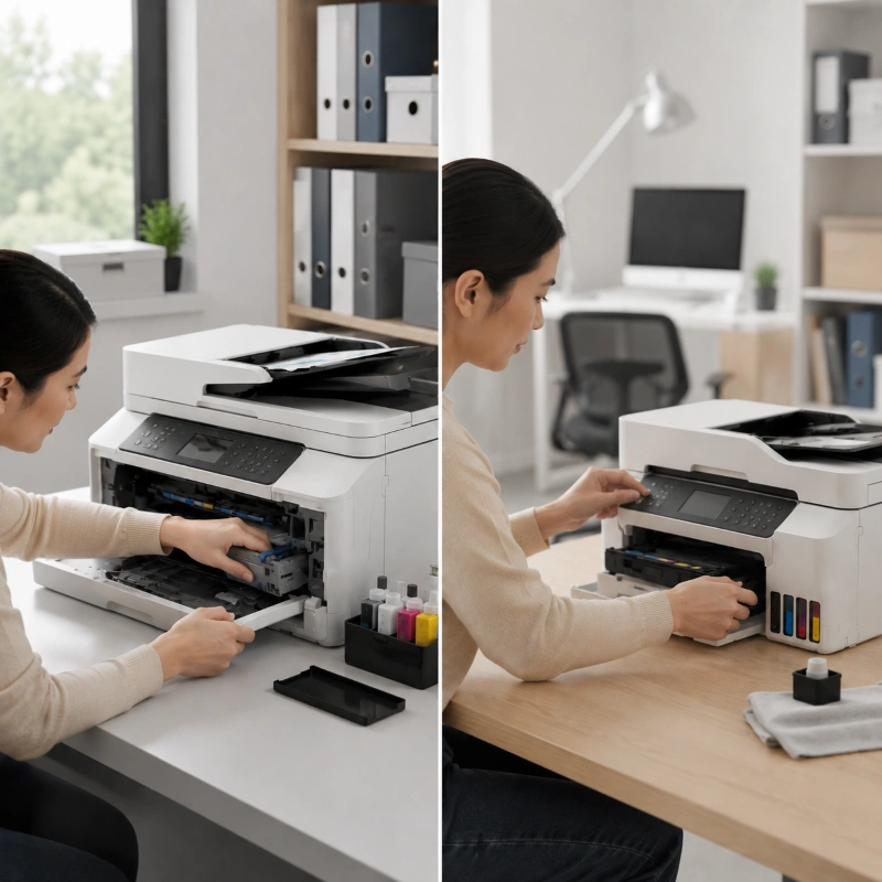 Epson L6570 vs Canon GX7040, Kemudahan Maintenance Harian