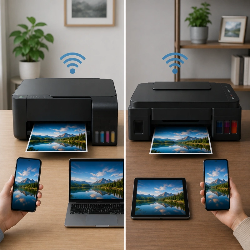 Epson L3151 vs Canon G3810, Konektivitas dan Kemudahan Penggunaan