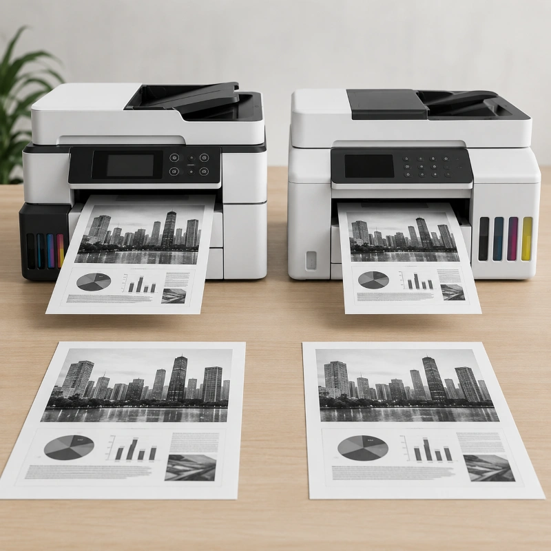 Epson L6570 vs Canon GX7040, Kualitas Cetak Dokumen