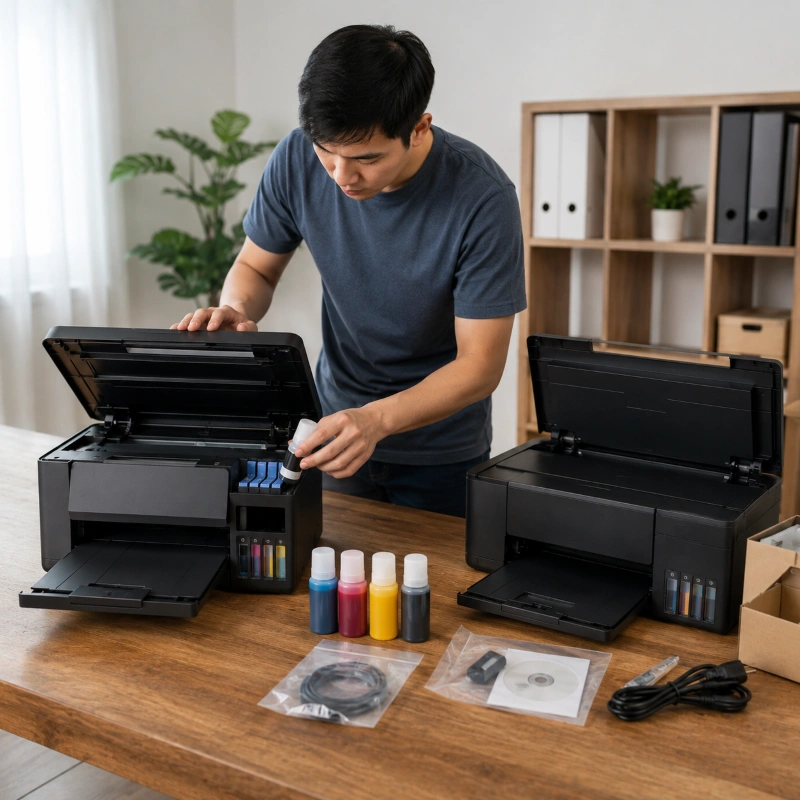 Epson ET-4850 vs Canon GX1050, Pengalaman Setup Awal (First Time Install)