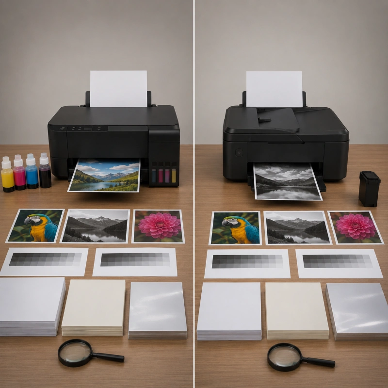 Epson L5190 vs Canon G4010, Pengaruh Kualitas Kertas dan Setting Cetak