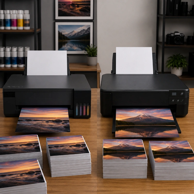 Epson L8050 vs Canon PRO G570, Performa Saat Cetak Massal