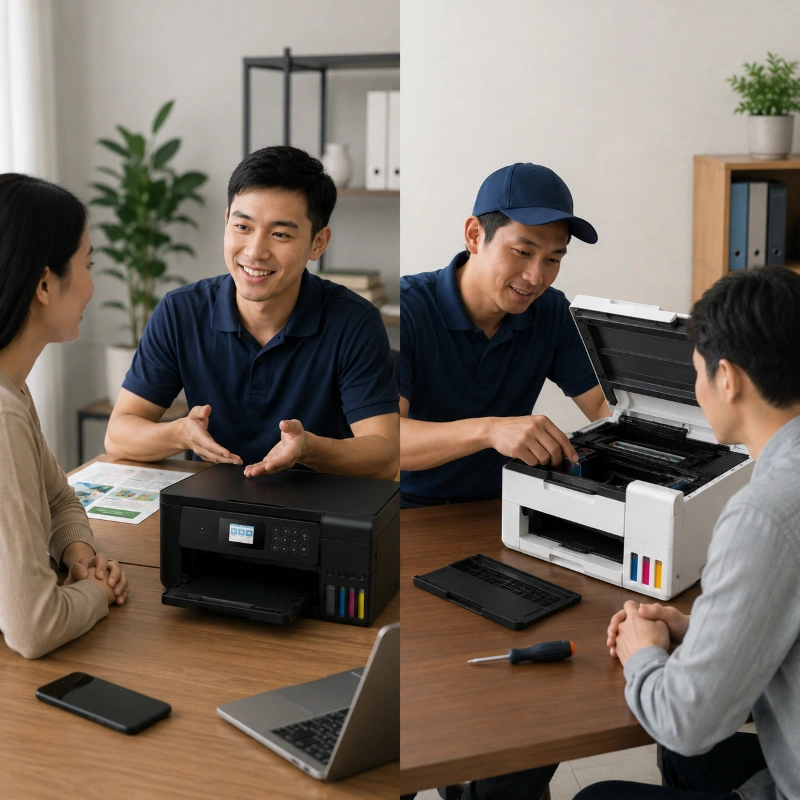 Epson L6278 vs Canon GX2040, Servis dan Dukungan