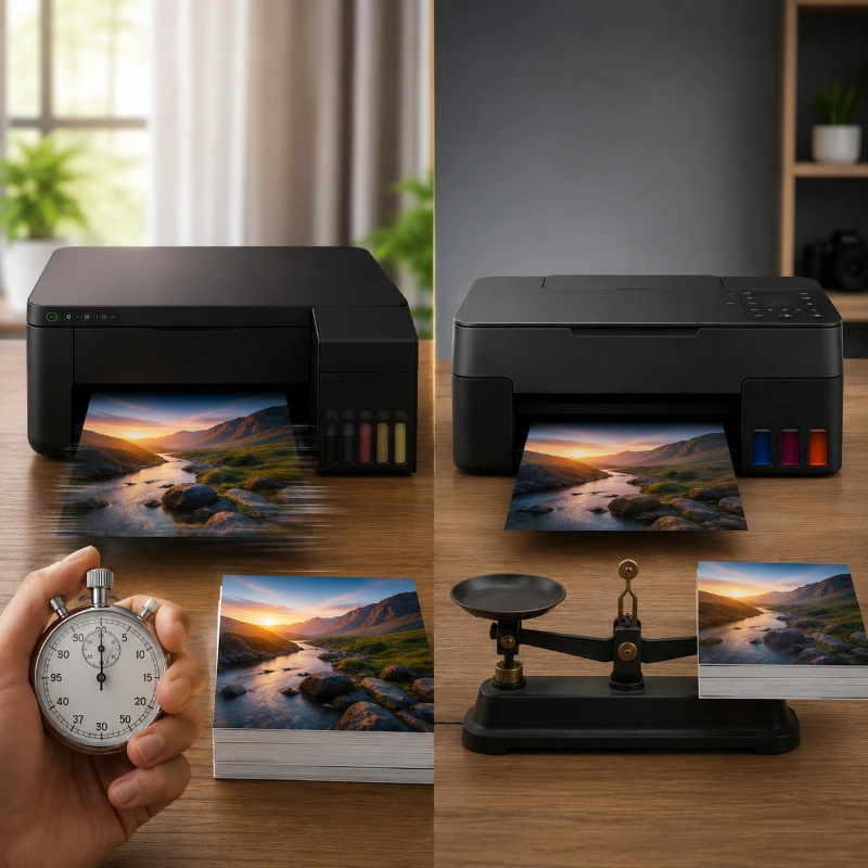 Epson L8054 vs Canon G540, Soal Kecepatan dan Stabilitas
