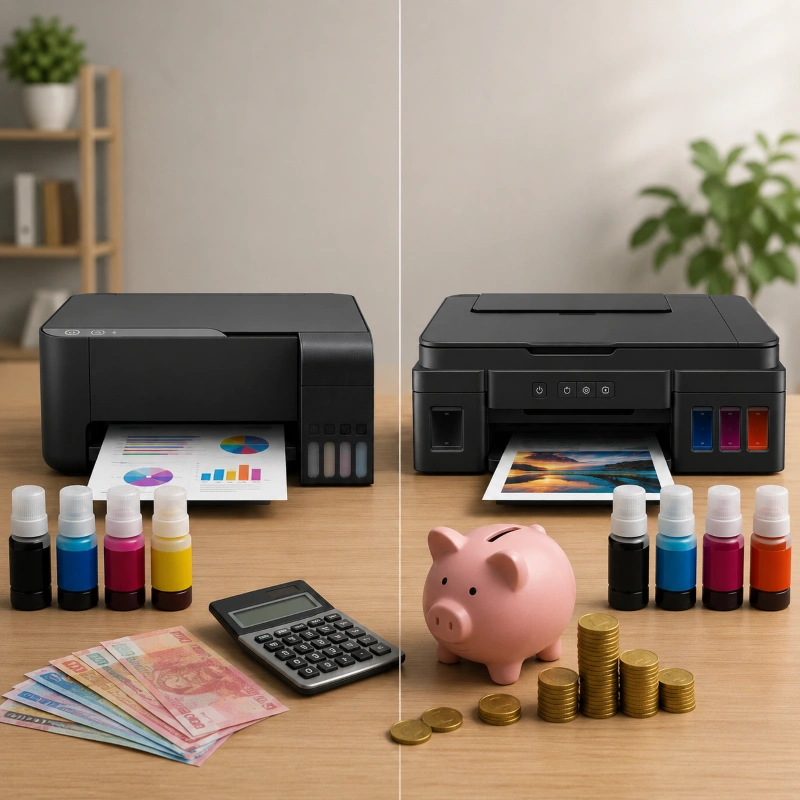 Epson L3217 vs Canon G2770, Soal Tinta dan Biaya Operasional