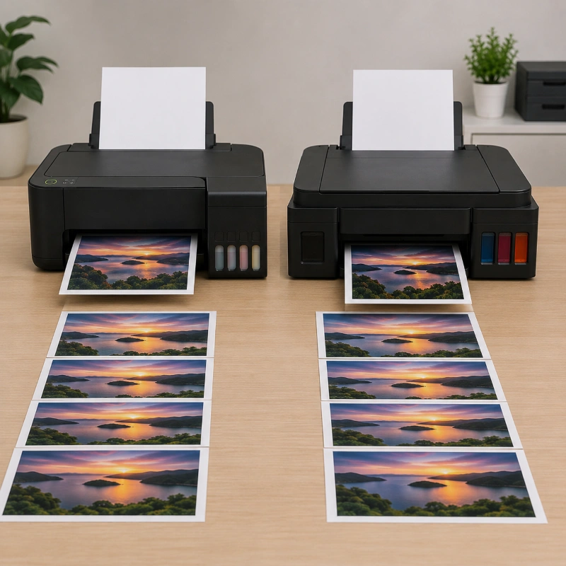 Epson L1110 vs Canon G1810, Stabilitas Hasil Cetak