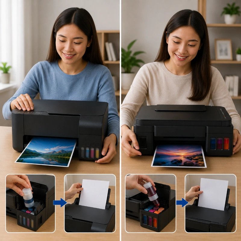 Epson L3151 vs Canon G3810, Tingkat Keudahan untuk Pemula