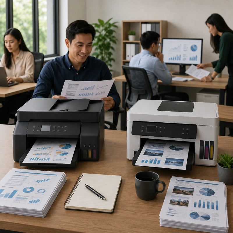 Epson EcoTank ET-5803 vs Canon MAXIFY GX505, Bagaimana Printer Membantu Meningkatkan Produktivitas Kerja?