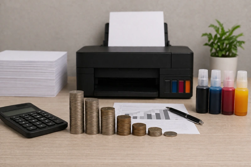 Epson M1100 vs Canon GM2010, Biaya operasional (ini yang paling penting)