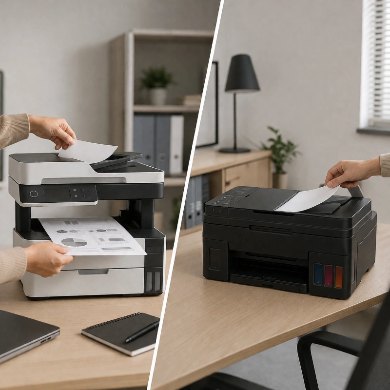 Epson M2170 vs Canon GM4010, Desain dan Kemudahan Penggunaan
