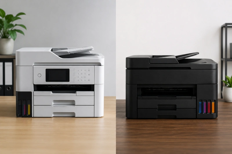 Epson ET-5850 vs Canon GX5070, Epson ET-5850 vs Canon GX5070 Lebih Hemat, Cepat, atau Stabil? Ini Jawaban Realnya