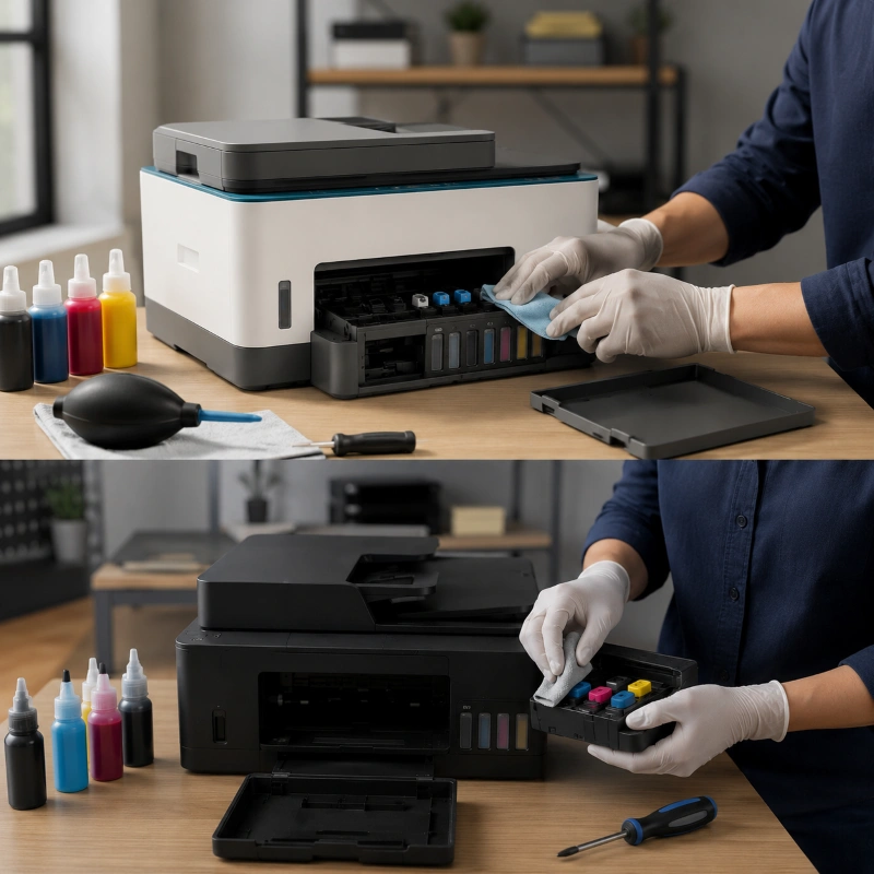 HP Smart Tank 750 vs Brother DCP-T720DW, Faktor Daya Tahan dan Perawatan Printer