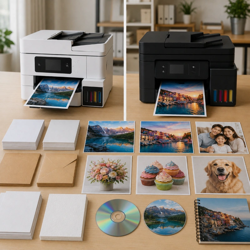 Epson ET-5805 vs Canon GX4070, Fleksibilitas Media Cetak