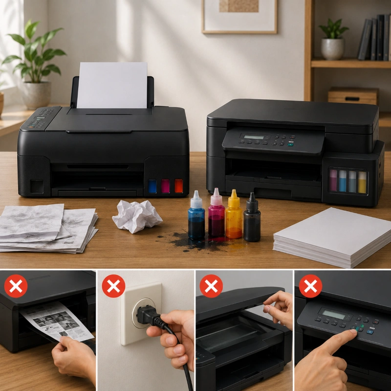 Canon G3770 vs Brother DCP-T720DW, Hal yang Perlu Dihindari Saat Menggunakan Printer Baru