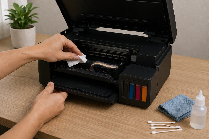 Epson M1100 vs Canon GM2010, Kebiasaan maintenance ringan