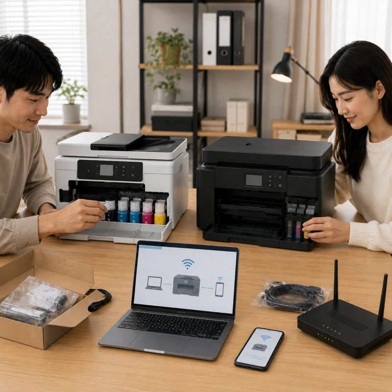 Canon GX7070 vs Brother MFC-T930DW, Kemudahan Instalasi untuk Pengguna Baru