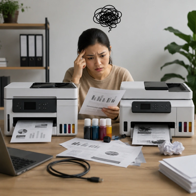Epson EcoTank ET-4855 vs Canon MAXIFY GX2050, Kesalahan yang Sering Dilakukan Pengguna Baru